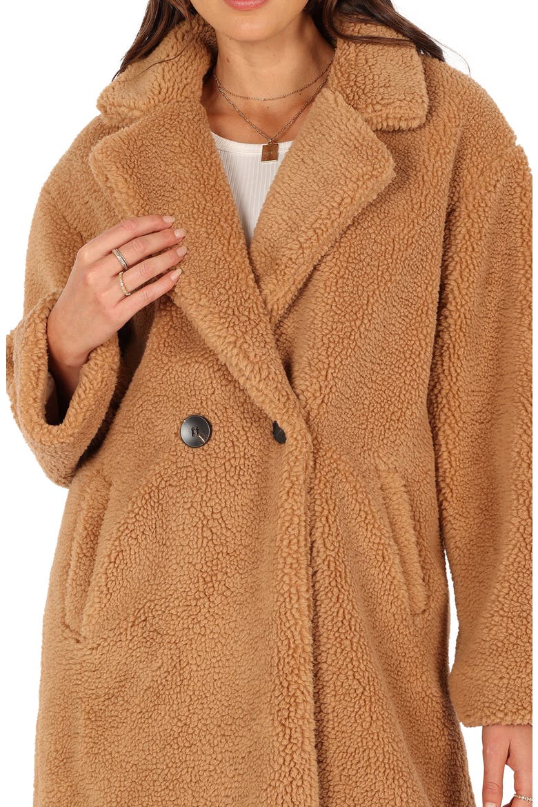 Beatrice Oversize Faux Shearling Coat, Alternate, color, CAMEL