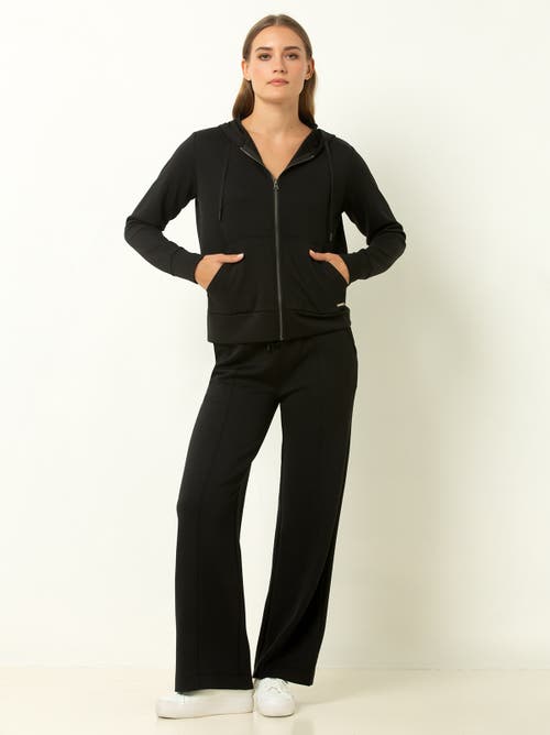 Single Stitch Ultra Soft Full Zip Hoodie In Black