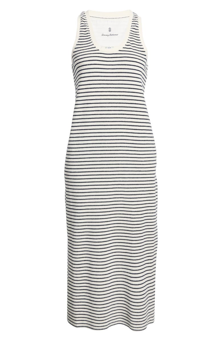 Tommy Bahama Suncoast Stripe Sleeveless Terry Midi Dress, Alternate, color, Coconut