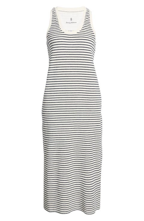 Suncoast Stripe Sleeveless Terry Midi Dress