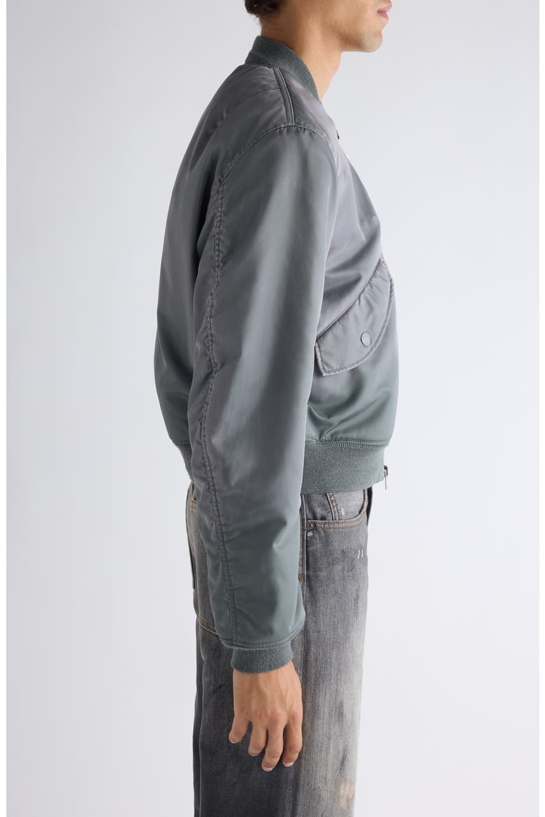 Orby Nylon Twill Bomber Jacket, Alternate, color, STONE GREY