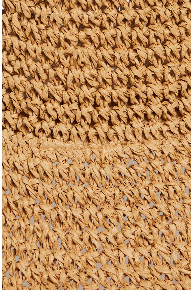 Crochet Stitch Straw Bucket Hat, Alternate, color, NATURAL