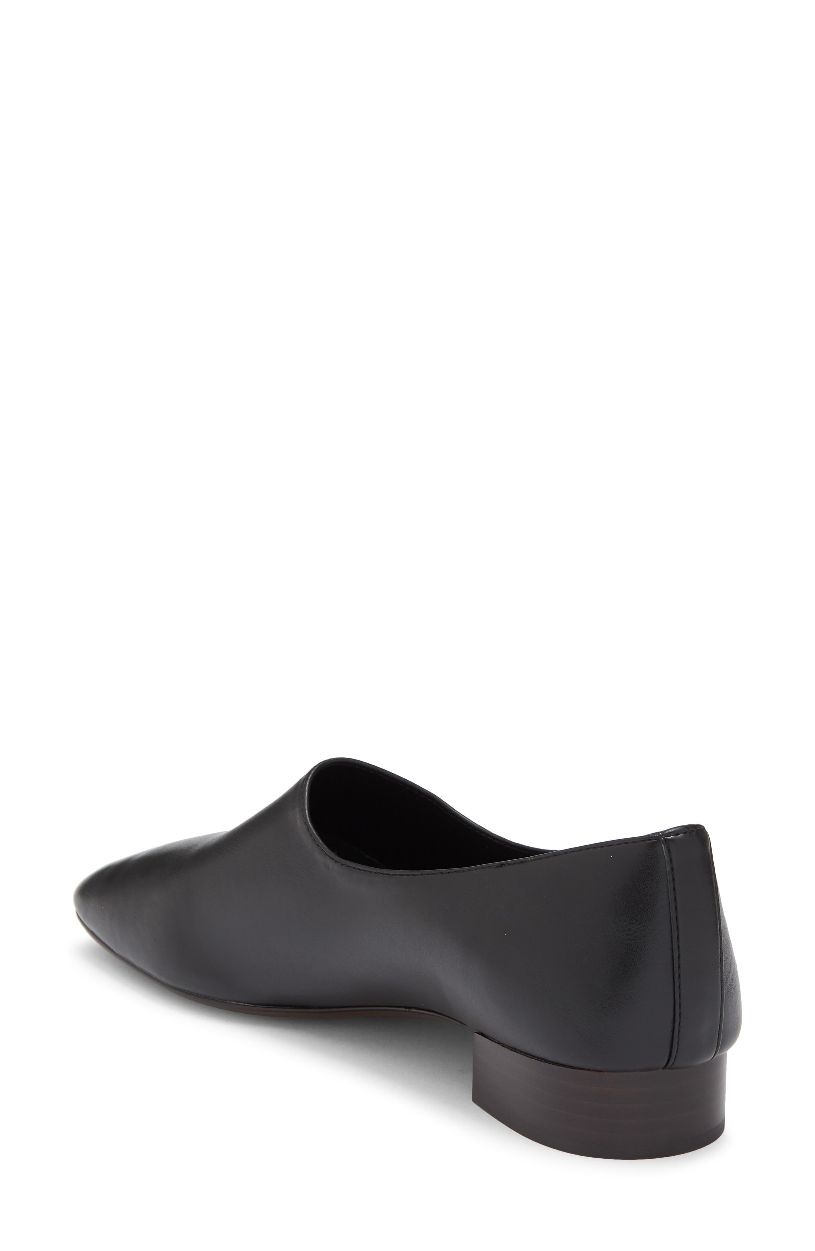 Common Faux Leather Flat, Alternate, color, BLACK