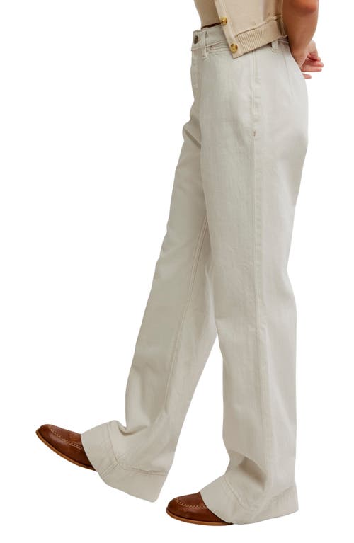 Free People Cerine Relaxed Bootcut Jeans In White