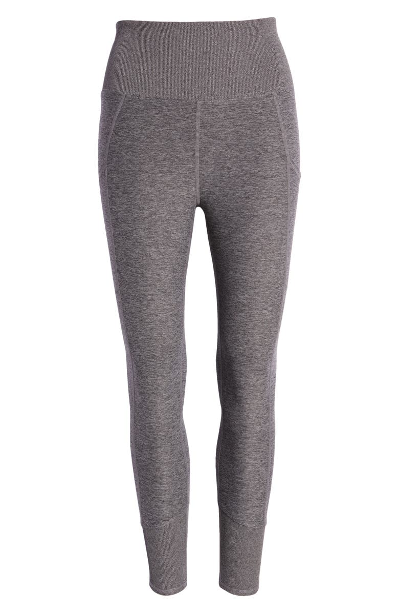 Hue Hold It Wide Waistband Leggings, Alternate, color, Black