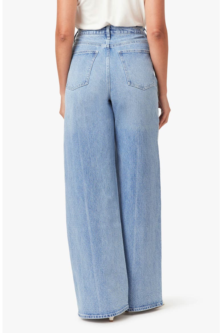 Gemma Micro Stud Wide Leg Jeans, Alternate, color, BLUE BELL