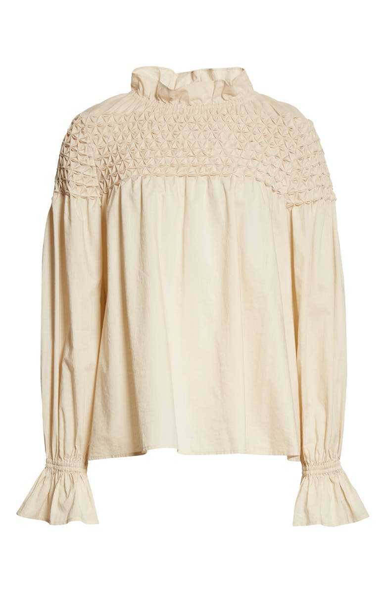 Merlette Majorelle Smocked Blouse, Alternate, color,