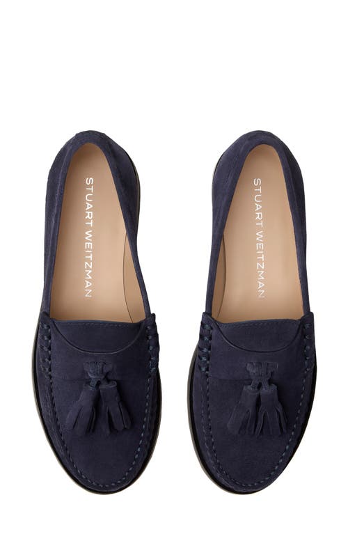 Stuart Weitzman Lottie Tassel Loafer In Blue