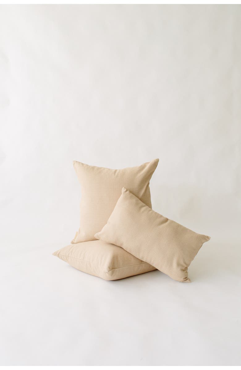 Loom Imports Pinstripe Pillow, Alternate, color, Ivory