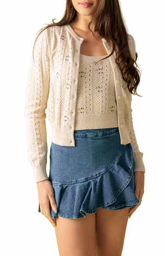 FLYING TOMATO Knit Cami & Cardigan Set