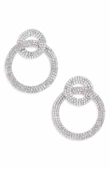 Tasha Crystal Frontal Hoop Earrings