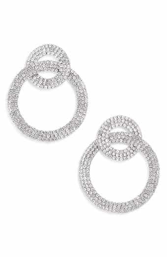 Tasha Crystal Frontal Hoop Earrings