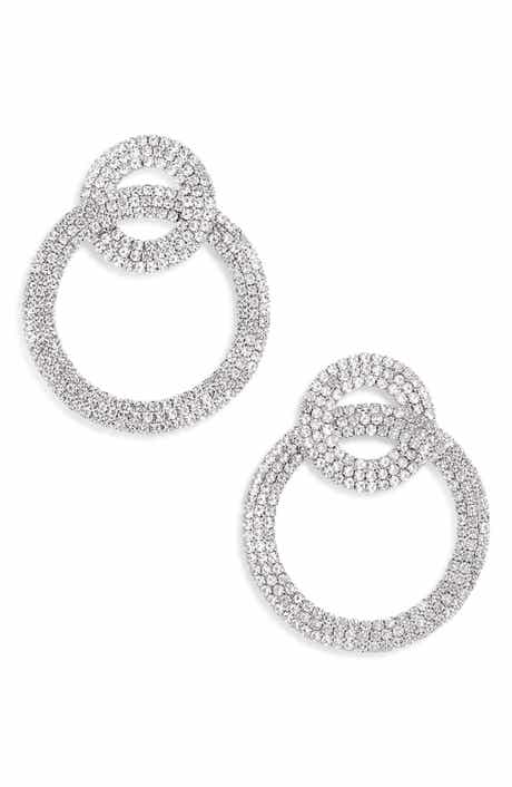 Tasha Crystal Frontal Hoop Earrings