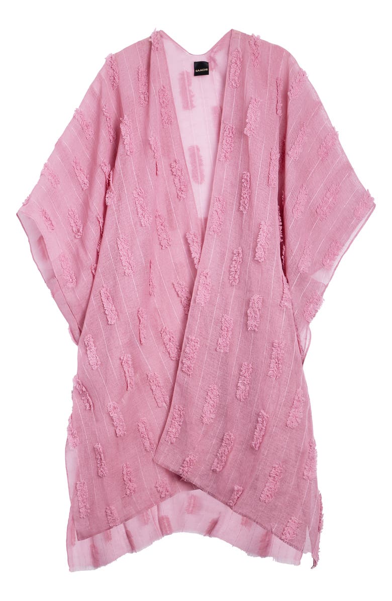 SAACHI Embossed Ruana, Alternate, color, Pink