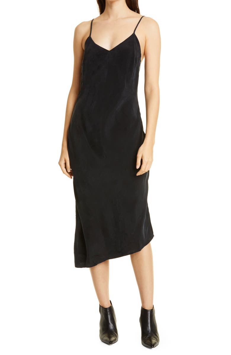AG Asymmetric Midi Slipdress, Main, color, 