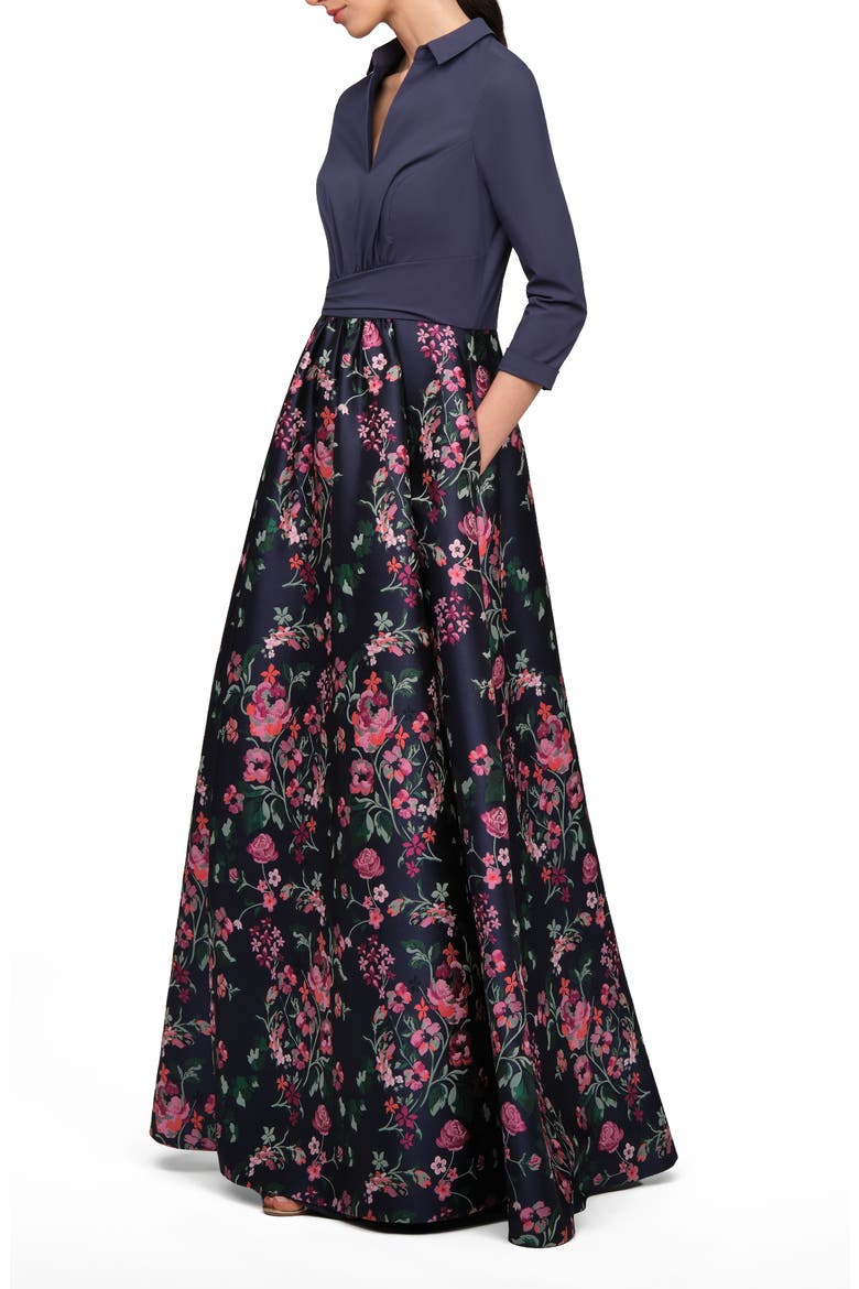 Marceline Ballgown, Alternate, color, INK BLUE MULTI