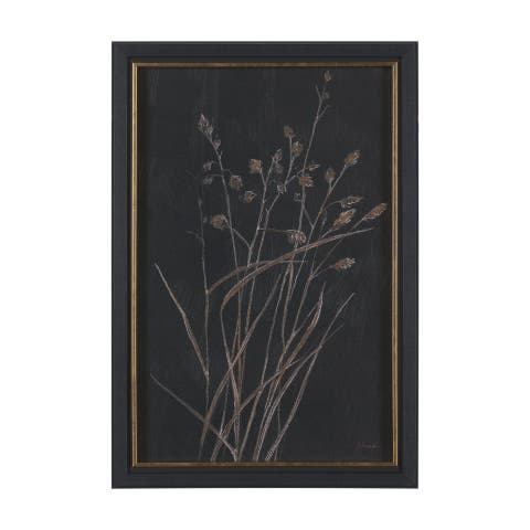Grasses by  Studio Hand Embelished Textured Framed Artwork Matted