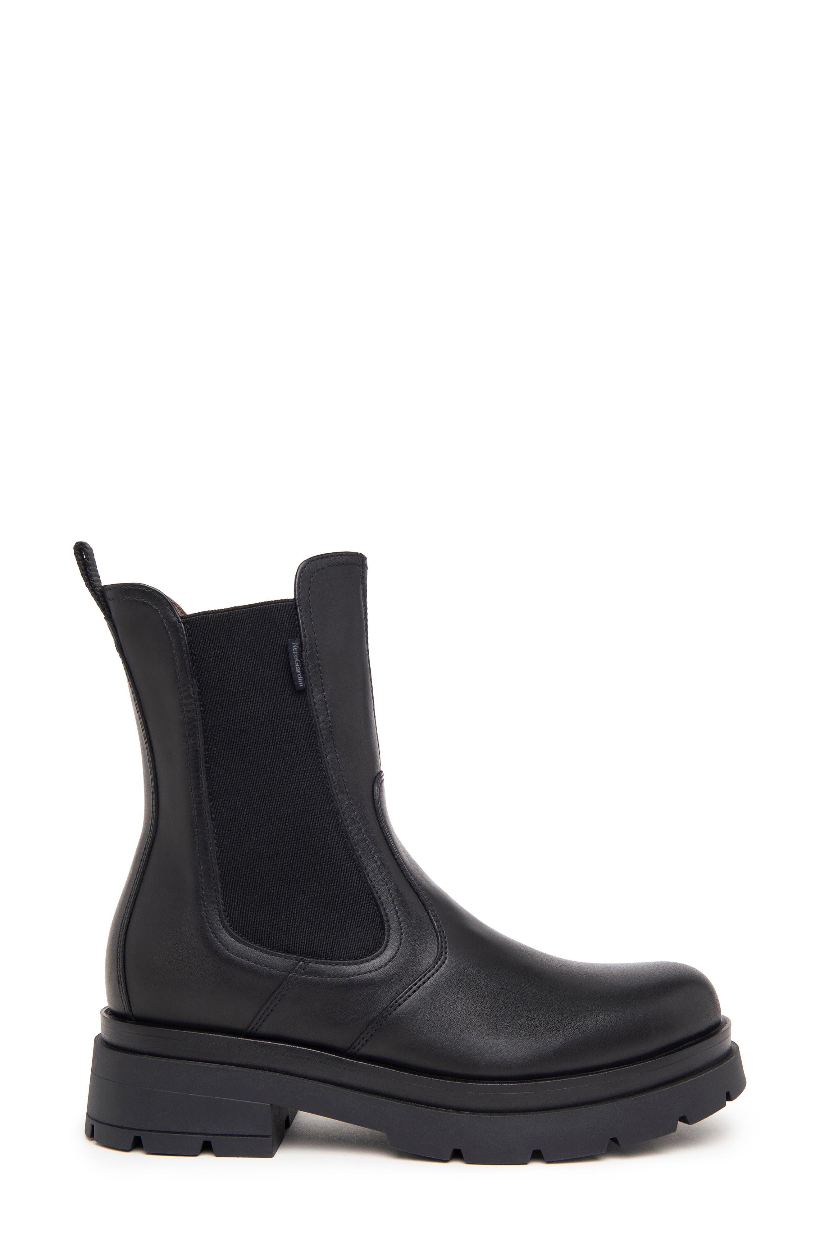 NeroGiardini Lug Sole Chelsea Boot, Alternate, color, Black