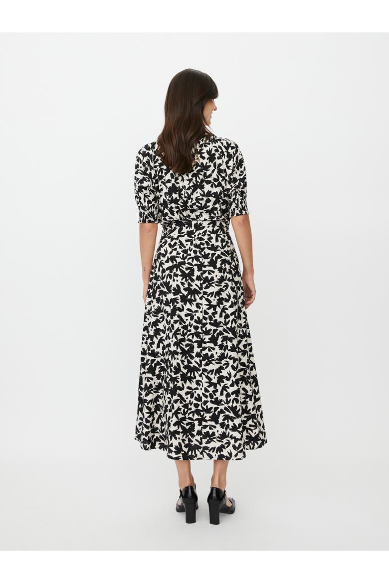 MaNivanya Floral Midi Dress, Alternate, color, Black