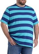 Harbor Bay by DXL Big & Tall Performance Striped T-Shirt