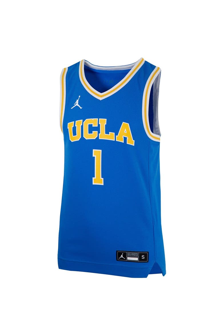 Youth Jordan Brand #1 Blue UCLA Bruins Team Replica Basketball Jersey, Alternate, color, Blue