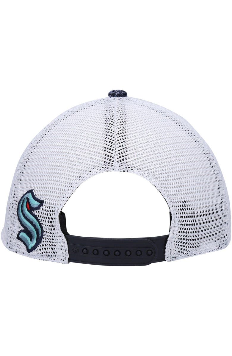 '47 Women's '47 Navy/ Seattle Kraken Encore MVP Trucker Snapback Hat, Alternate, color, Navy