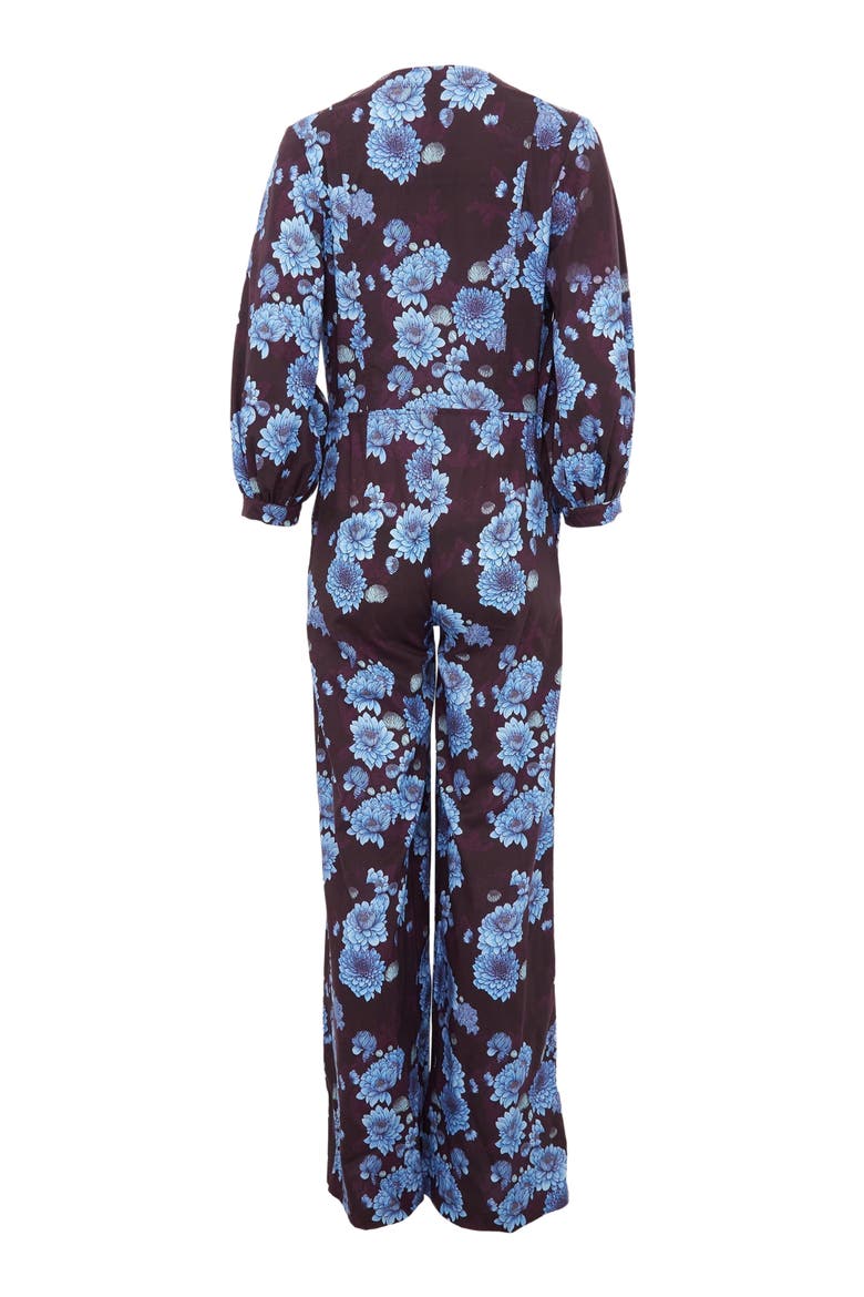 Jill Stretch Tencel Jumpsuit, Alternate, color, Serious Floral Plum