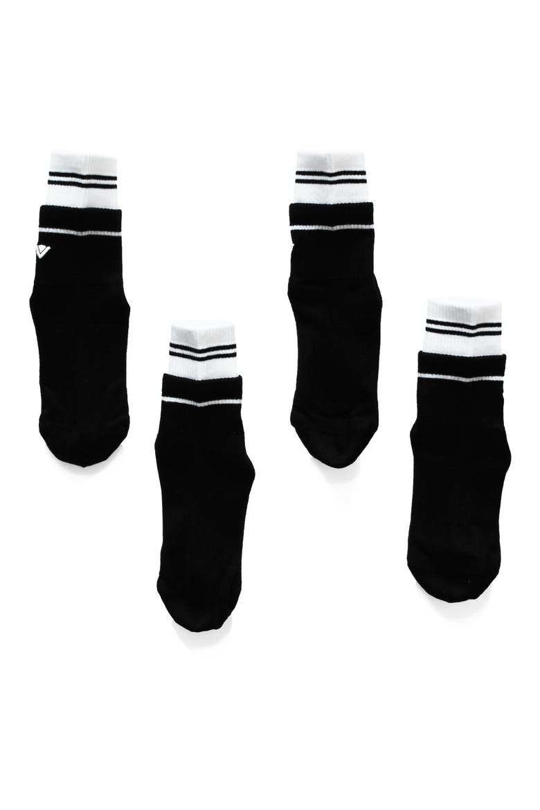 Double Decker 2-Pack Crew Grip Socks, Alternate, color, BLACK