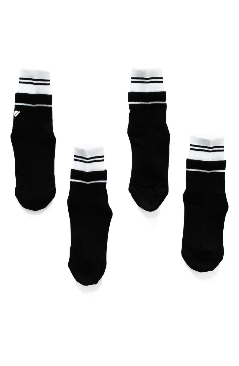 Arebesk Double Decker 2-Pack Crew Grip Socks, Alternate, color, Black