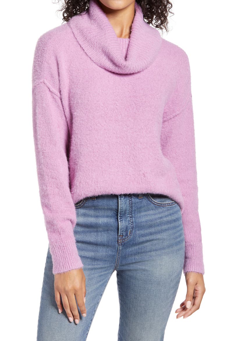 Turtleneck Sweater, Main, color, PINK GALE