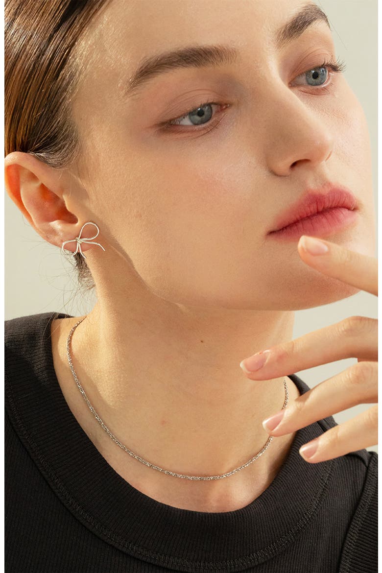 Sterling Silver 18k Gold Plated Jordyn Necklace Dainty Minimal Gift, Alternate, color, Silver
