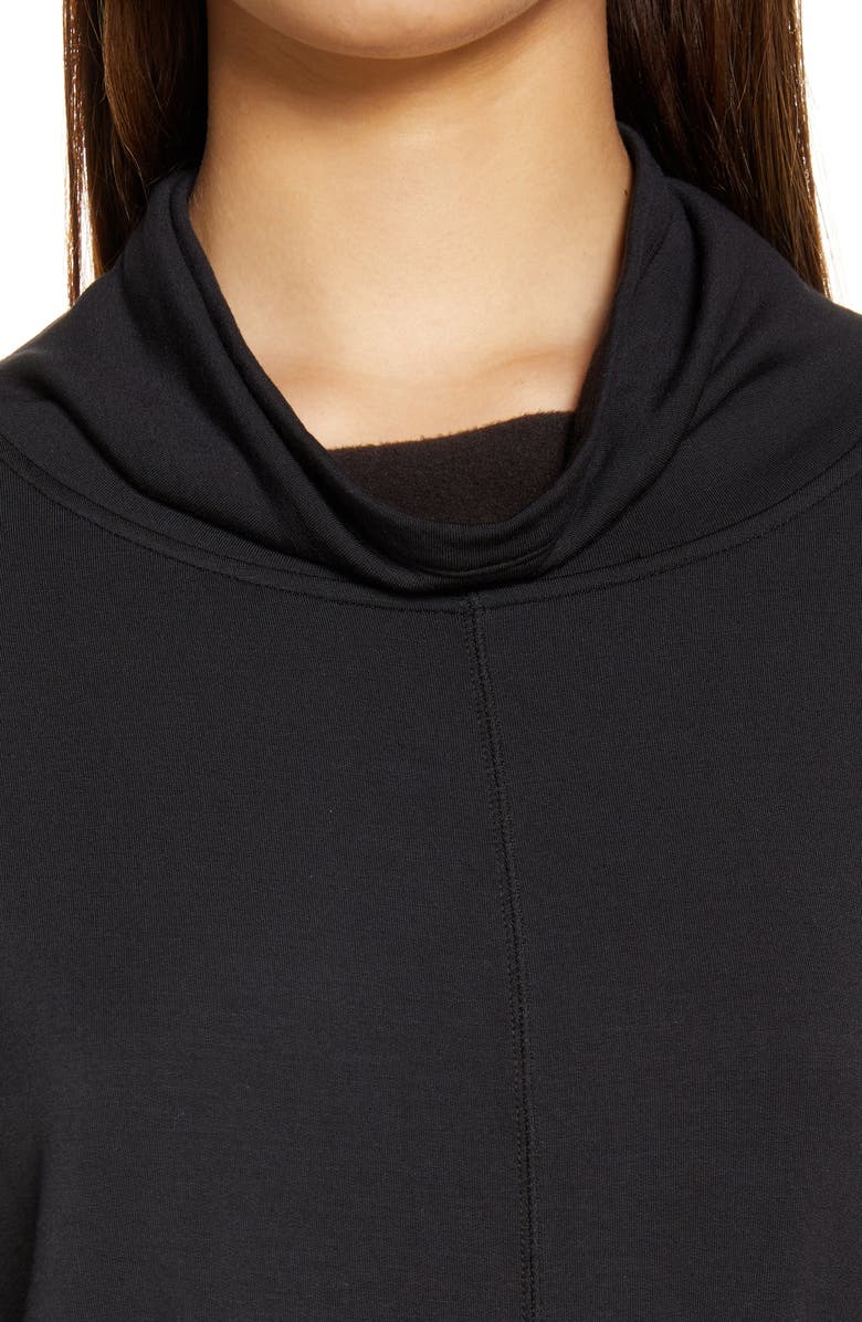 Zella Peaceful Funnel Neck Tie Waist Sweatshirt, Alternate, color, 