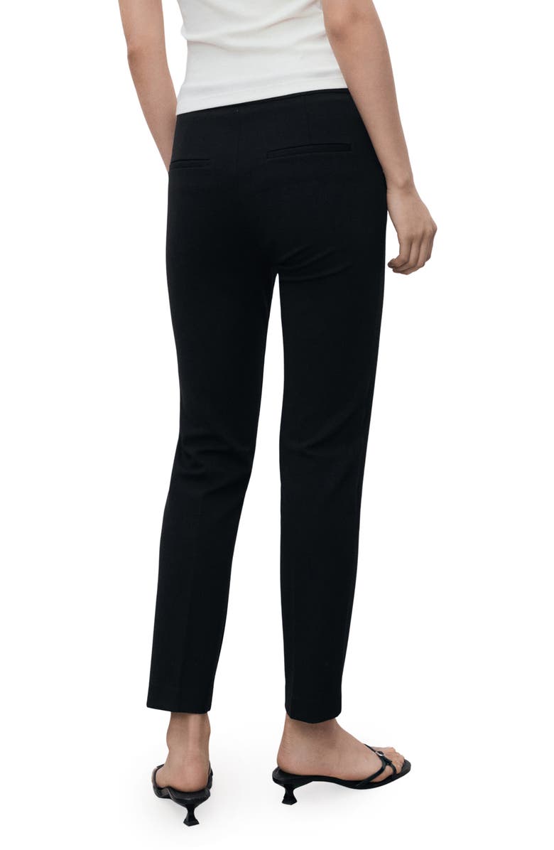 MANGO Straight Leg Pants, Alternate, color, Black