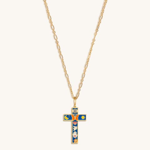 Infinite Trust Cross Charm Necklace
