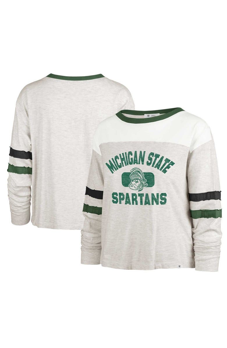 '47 Women's '47 Oatmeal Michigan State Spartans Vault All Class Lena Long Sleeve T-Shirt, Main, color, Oatmeal