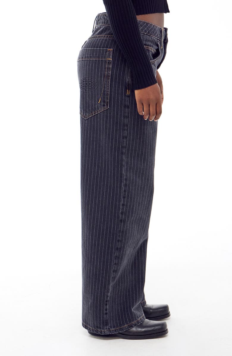 BDG Urban Outfitters Jaya Pinstripe Low Rise Wide Leg Jeans, Alternate, color, 