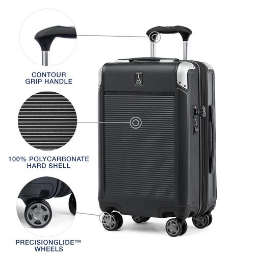Travelpro Platinum Elite Hardside Expandable Carry-on 21-inch Spinner In Shadow Black