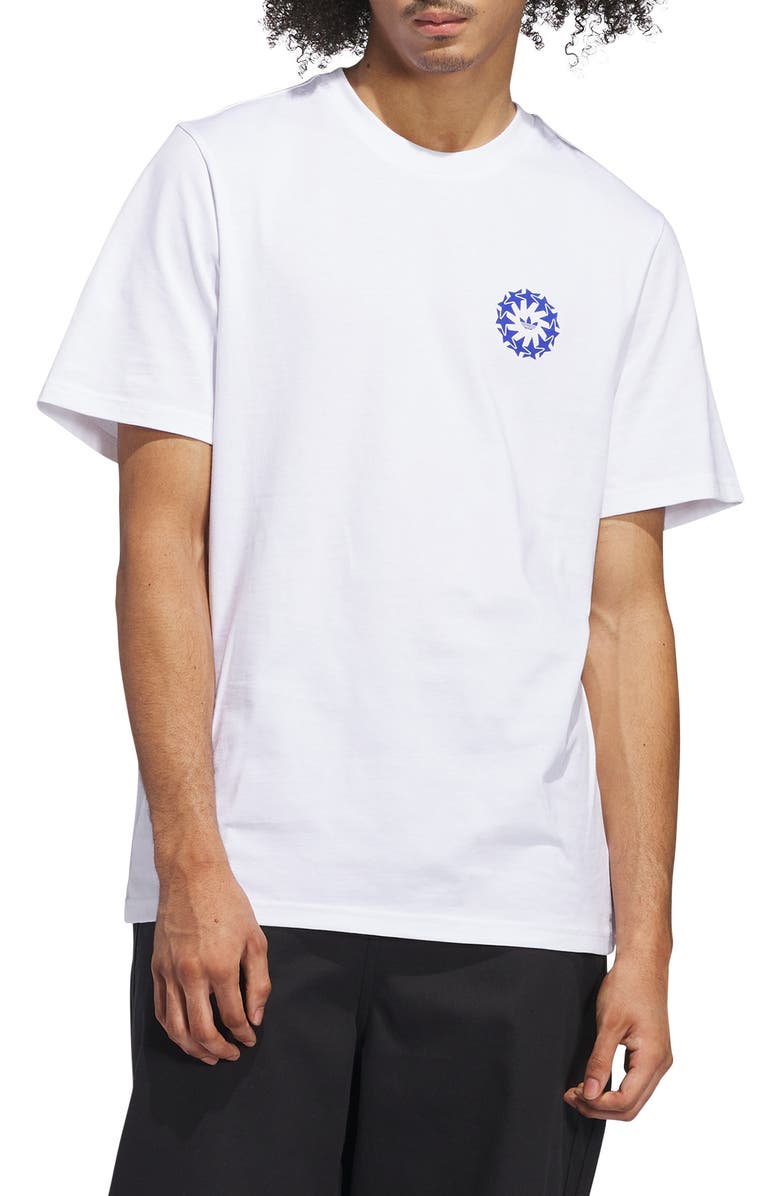 adidas Star Wheel Graphic T-Shirt, Main, color, White