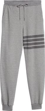 Thom Browne Tonal 4-Bar Cotton Joggers