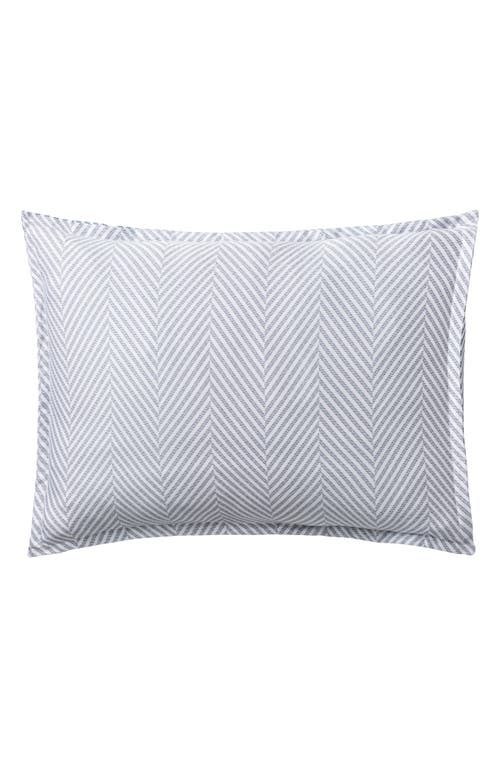 Domani Home Hazy Taupe Cotton Boudoir Sham In Leze Blue