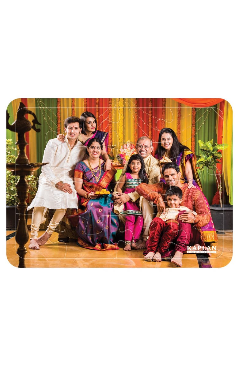 Kaplan Early Learning Company Families of the World Puzzles - Set of 6, Alternate, color, Multicolored