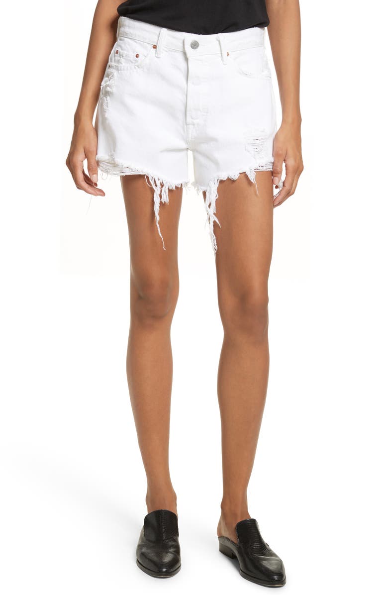 GRLFRND Helena High Waist Denim Shorts, Main, color, 
