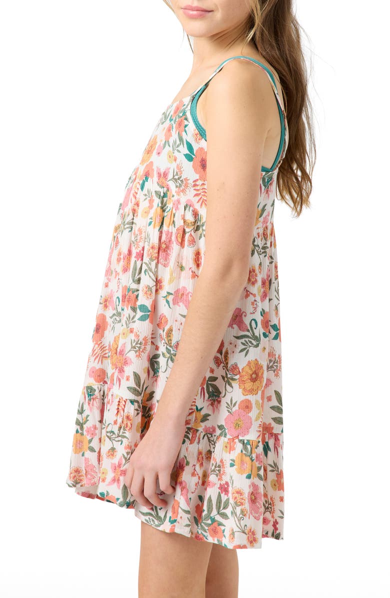 O'Neill Kids' Haylee Print Dress, Alternate, color, Vanilla