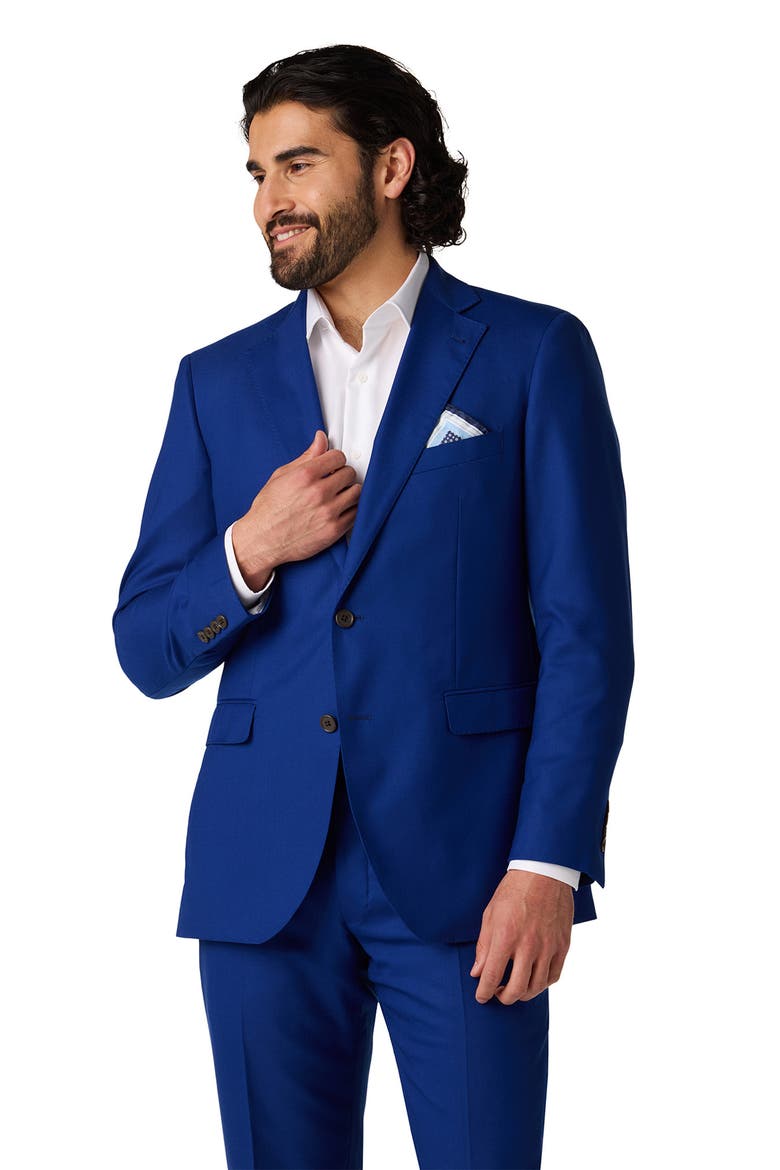 Performance Tailored Fit Suit, Alternate, color, COBALT