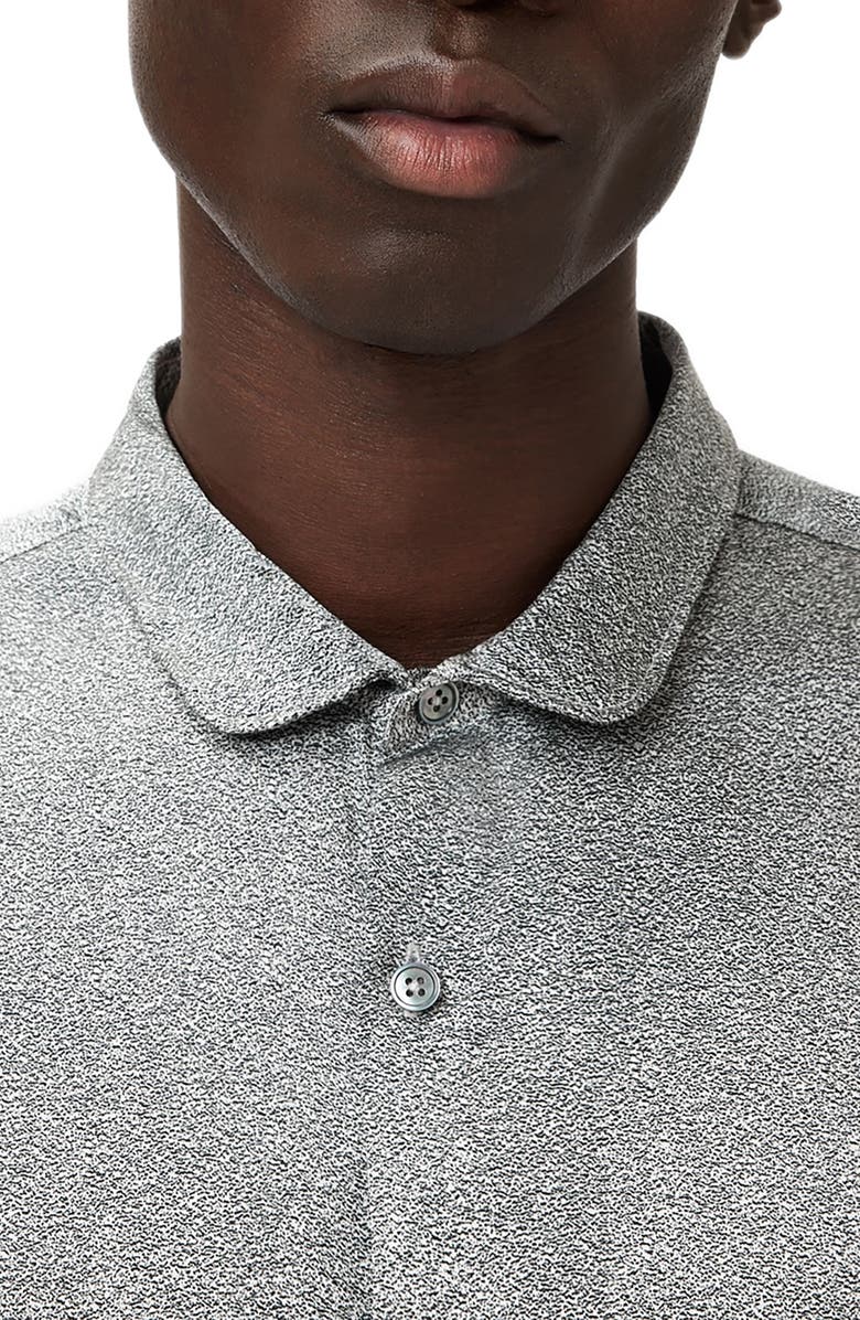 John Varvatos Orchard Silk Button-Up Shirt, Alternate, color, Silver