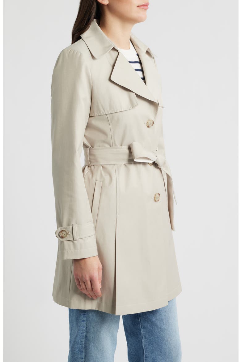 Water Resistant Cotton Blend Trench Coat, Alternate, color, TONE CREAM