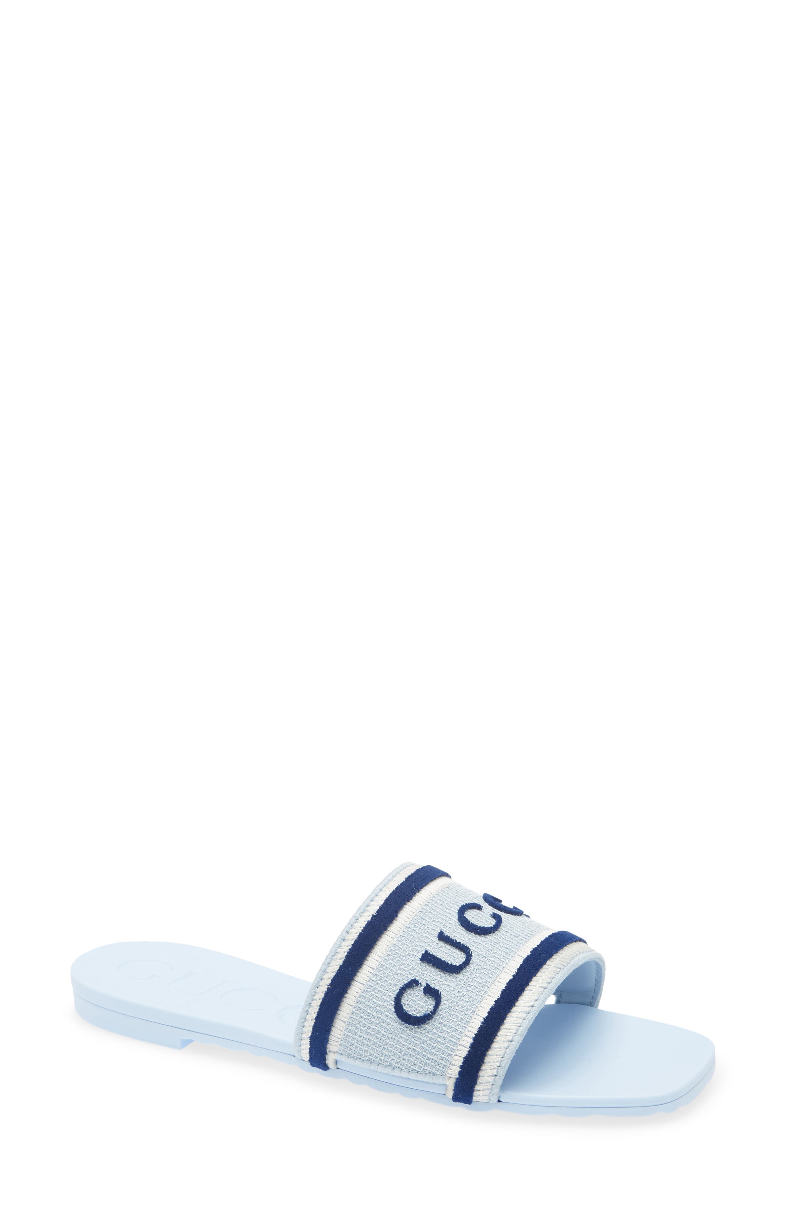 Gucci Luna Slide Sandal, Main, color, Blue