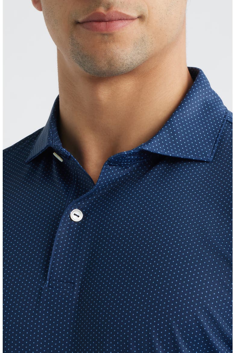 Fermata Microdot Performance Jersey Golf Polo, Alternate, color, NAVY