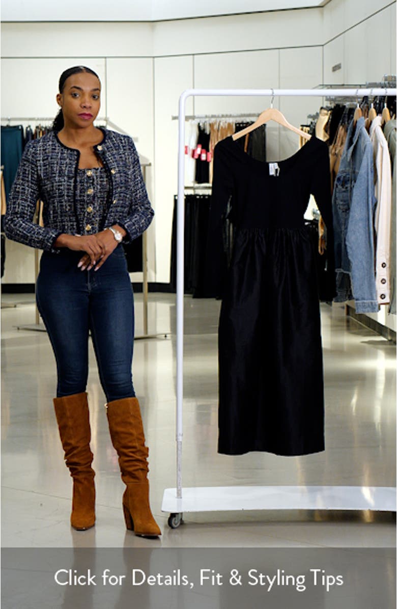 Long Sleeve A-Line Midi Dress, sales video thumbnail