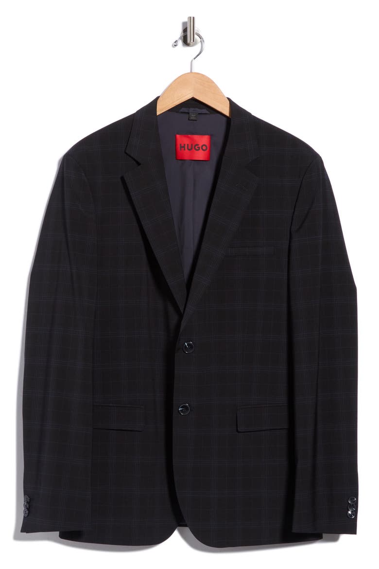 Arti Plaid Wool Blend Suit Jacket, Main, color, DARK BLUE